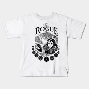 RPG Class Series: Rogue - Black Version Kids T-Shirt